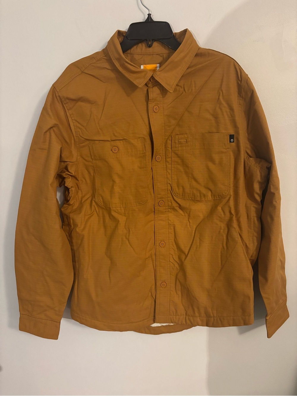 Timberland PRO Ripstop Work Shacket Jacket M Tan Plaid Lining NWT